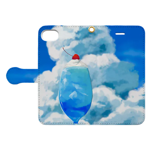 夏空とクリームソーダ Book-Style Smartphone Case