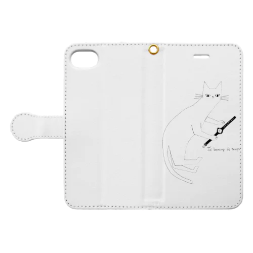 ネコと時計 Book-Style Smartphone Case