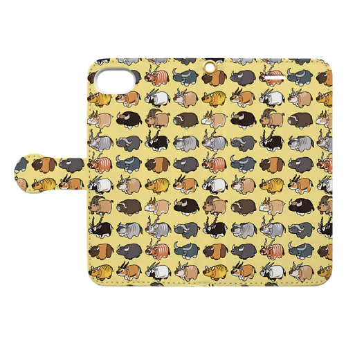 ウシべこちゃん黄色 Book-Style Smartphone Case