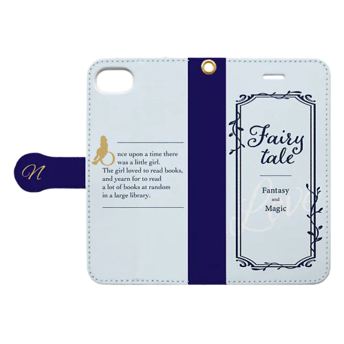 洋書風スマホケース おとぎばなし 【N】 Book-Style Smartphone Case