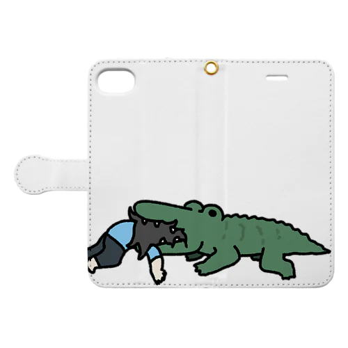 人をダメにするワニ Book-Style Smartphone Case