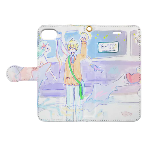 睡眠登校 Book-Style Smartphone Case