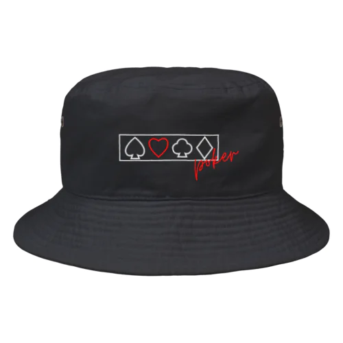 Four Suits Bucket Hat