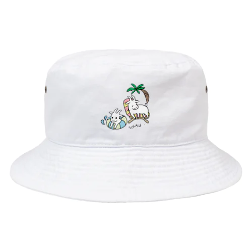 【プールサイドのライトとナギ#ヤギ】ワンポイント・バックなし Bucket Hat