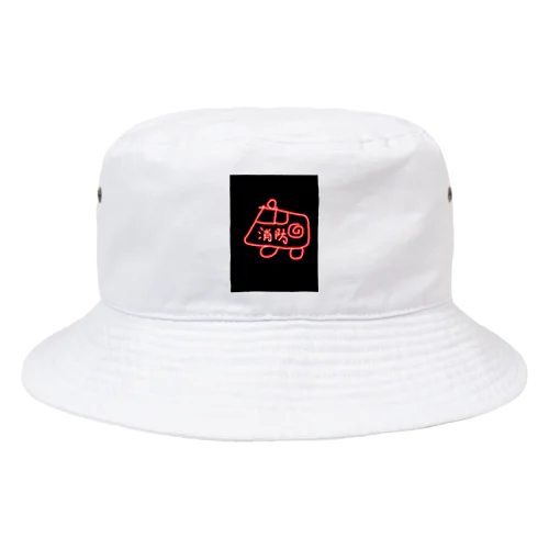 消防士ファンオリジナル消防車グッズ Bucket Hat