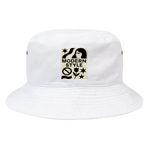 Monochrome Mode Tシャツ Bucket Hat