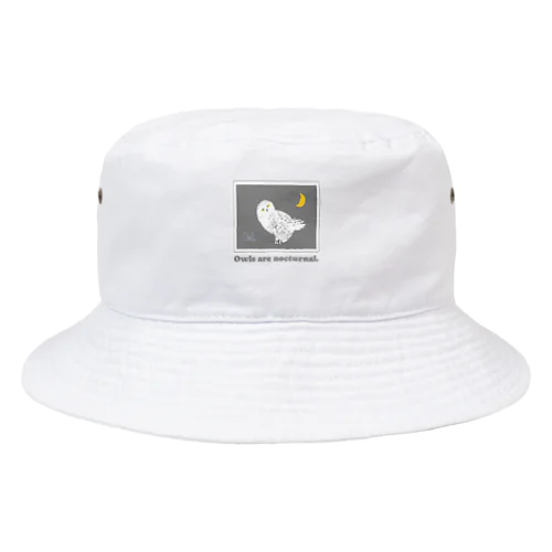 Owls are nocturnal. Bucket Hat