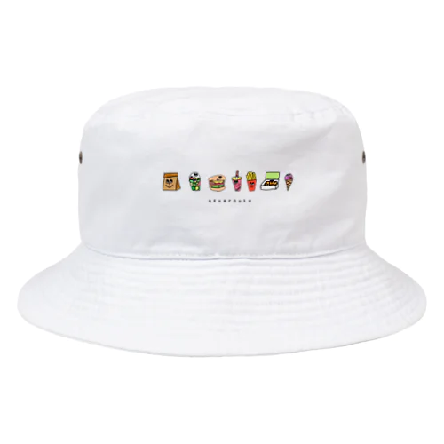 akuaroute ファストフード柄　 Bucket Hat