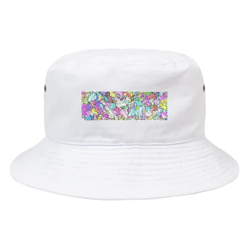 スーパーカラフルわんこ＆にゃんこ Bucket Hat
