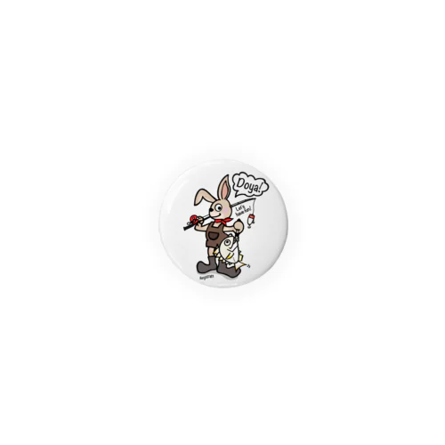 Doya!Usagi  キビレ Tin Badge