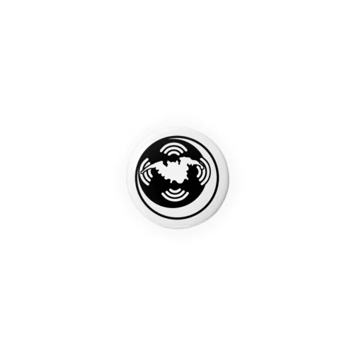 月に蝙蝠 怪音波(白) Tin Badge