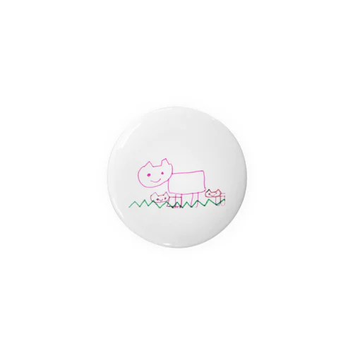 キツネの親子 Tin Badge