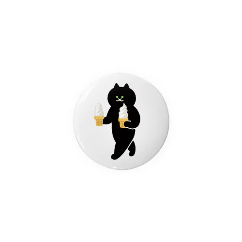 ソフトクリームを急ぎめに運ぶねこ Tin Badge