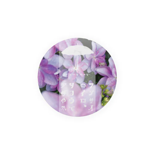 紫陽花の色、多様で鮮やか【B】 Tin Badge