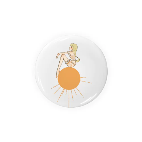 金髪の女の子 Tin Badge