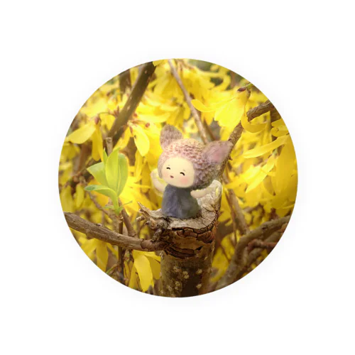 猫耳妖精ちゃんと黄色の世界 Tin Badge