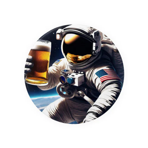 酒飲みアストロノーツ Tin Badge