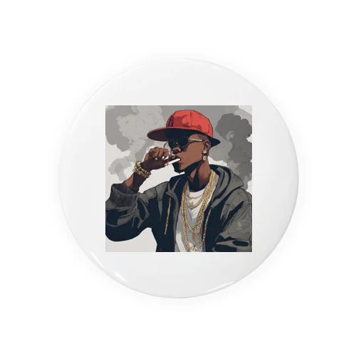 Smokin' Rhymes Attire Tin Badge