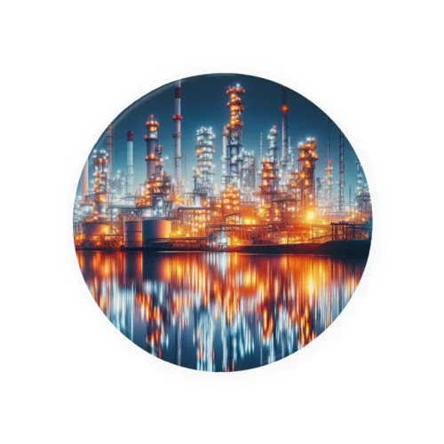 コンビナート夜景 Tin Badge