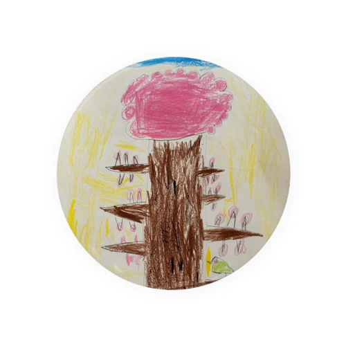 めじろとさくら Tin Badge