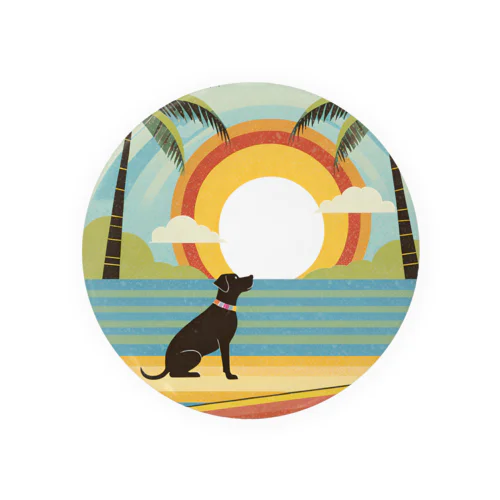 サーフィン犬 Tin Badge