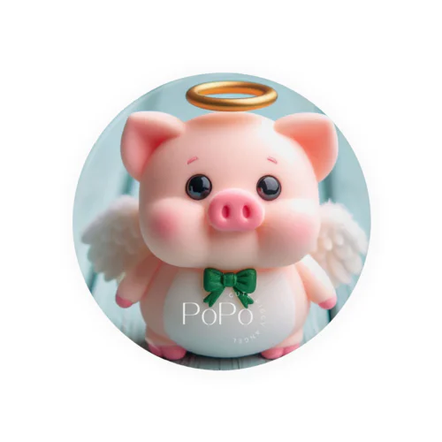 Cute Pig Angel "PoPo"  SN002 Tin Badge