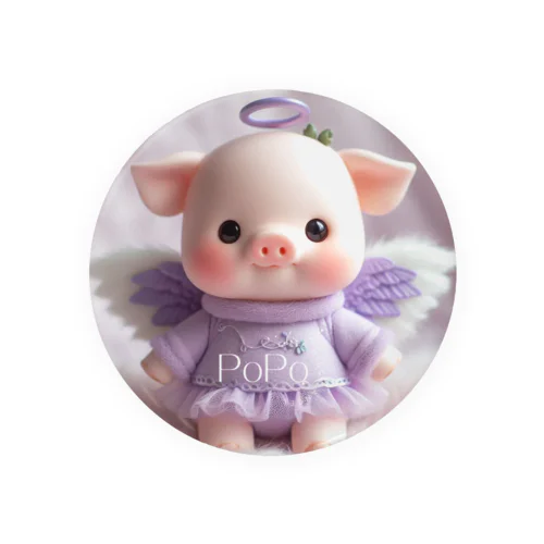Cute Pig Angel "PoPo"   SN004 Tin Badge