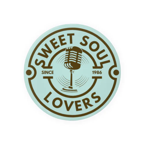 Sweet Soul Lovers★クラシックマイク（ミントグリーン×チョコブラウン） Tin Badge
