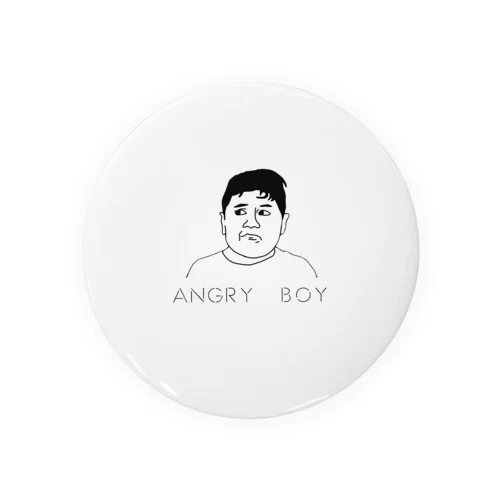 angry boy Tin Badge