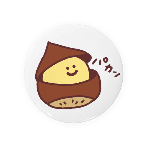 秋のごほうび 栗 🌰ﾊﾟｶｯ Tin Badge