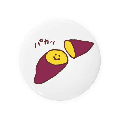 秋のごほうび さつまいも 🍠ﾊﾟｶｯ Tin Badge