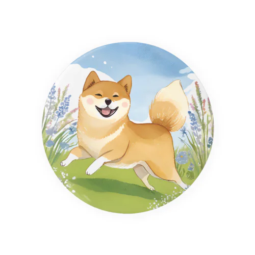 柴犬のお散歩 Tin Badge