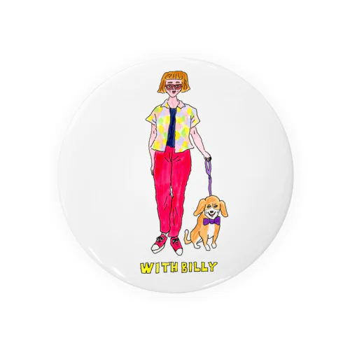 WITH BILLY シリーズ Tin Badge