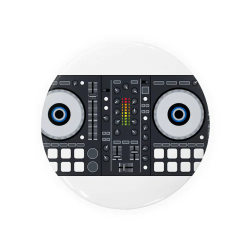 シンプルなDJコントローラーのイラストです! Tin Badge