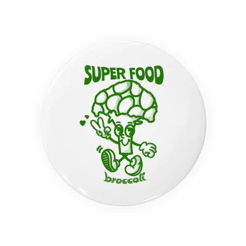 スーパーフードブロッコリー 缶バッジ Tin Badge