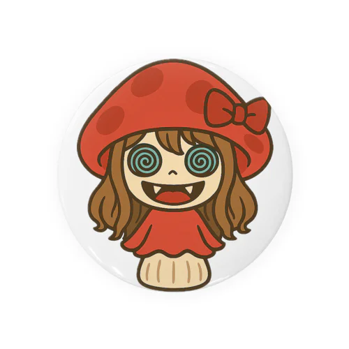 いきてる茸（赤ver.） Tin Badge