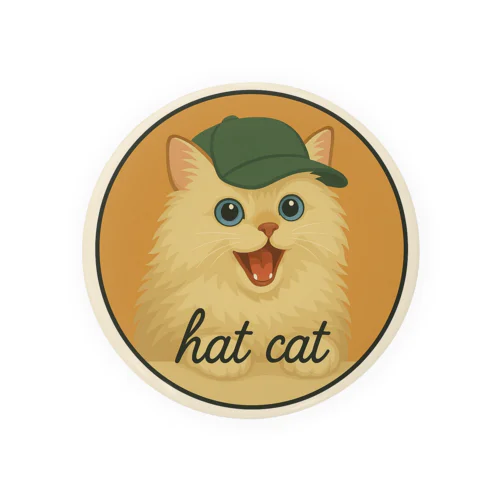 hat cat (ヒマラヤン) Tin Badge