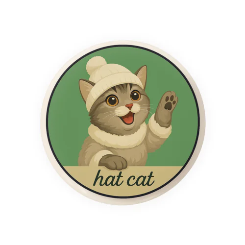 hat cat (灰猫) Tin Badge