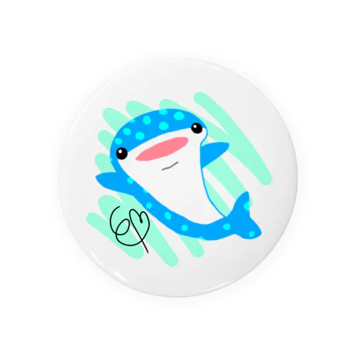 可愛さに満ちたジンベイザメのぐぐ(ぐぐがなんか色付けたやつ) Tin Badge