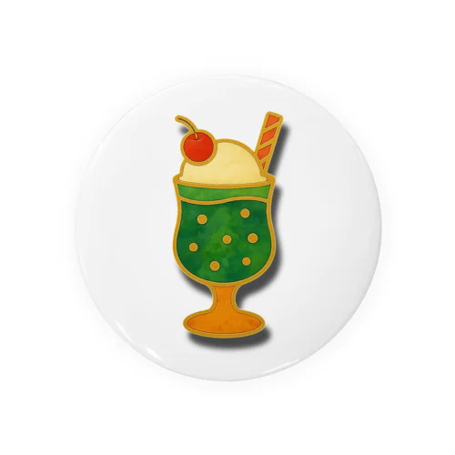レトロピンバッジ風クリームソーダ Tin Badge