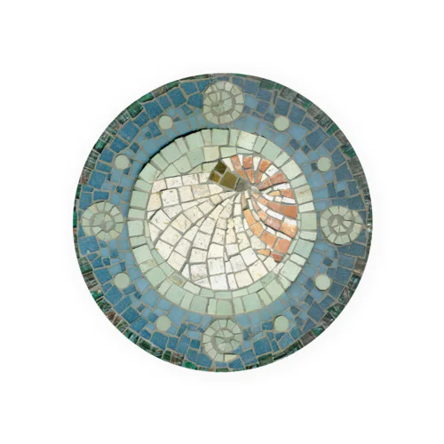 モザイクアート*オウム貝 Tin Badge