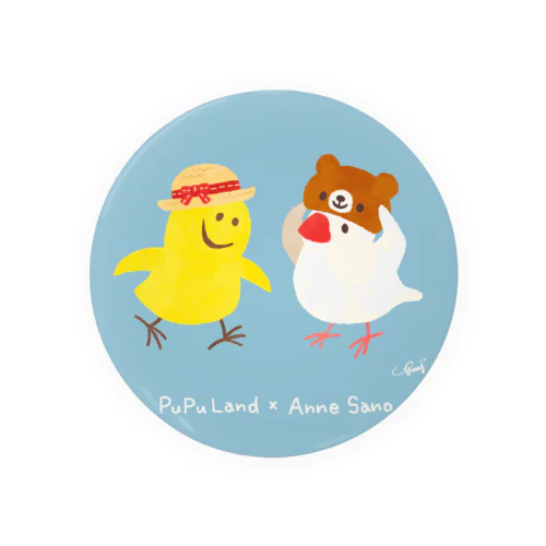 限定コラボ商品　PuPuLand×Anne Sano Tin Badge