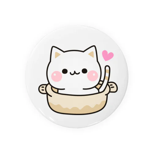 気づかいのできるネコ　ねこ鍋 Tin Badge