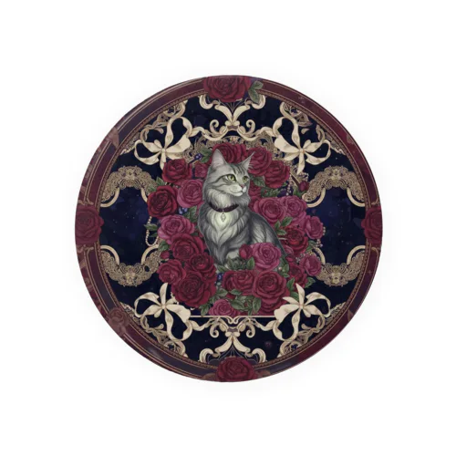 Moonlit Serenade - 深淵のロココ猫 Tin Badge