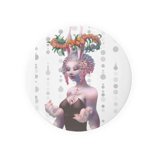 うさ耳の女性 Tin Badge