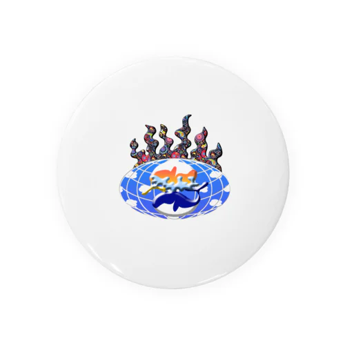 Whale Planet Tin Badge