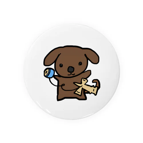 けん玉いぬ Tin Badge