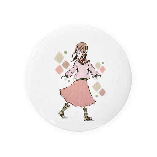 ピンク Tin Badge