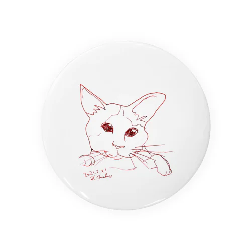 猫カフェ猫さんユル描画 Tin Badge