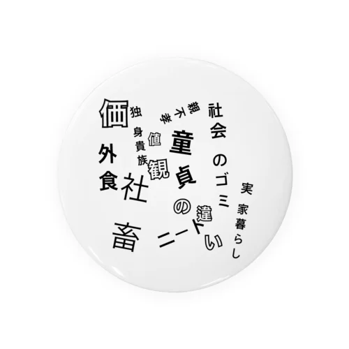 社会からの目 Tin Badge